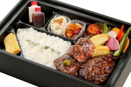 とろけるハンバーグとハラミ焼肉弁当