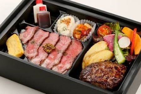 とろけるハンバーグとローストビーフ弁当